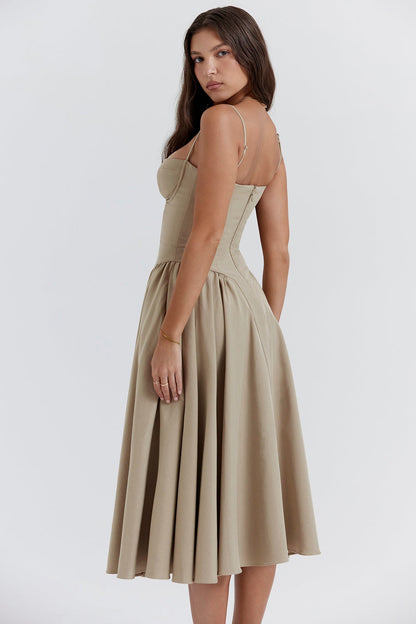 Lilly | Corset Midi Dress